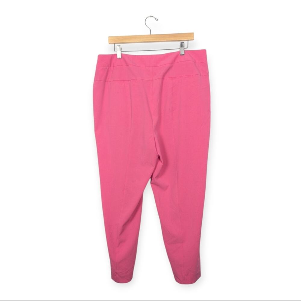 Bar III Crop Pants 16 Pink Plus Size Straight Leg Casual Workwear Classic - Picture 2 of 9